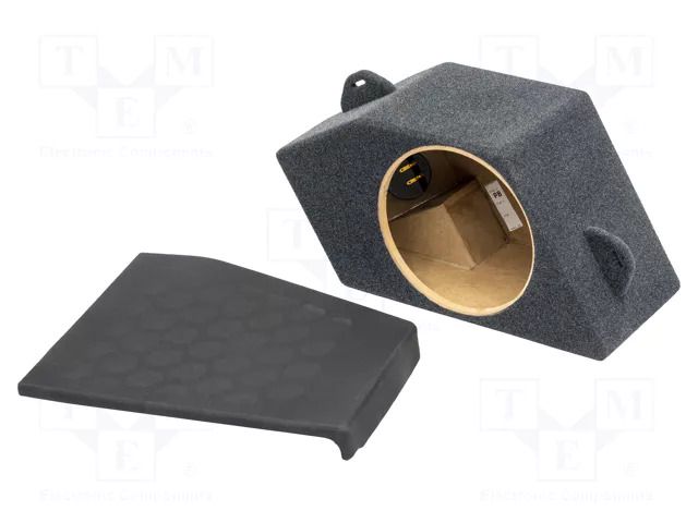 Car loudspeaker enclosure; MDF; black melange; 250mm; BMW; 15l BASSER OBGL.BMW.27