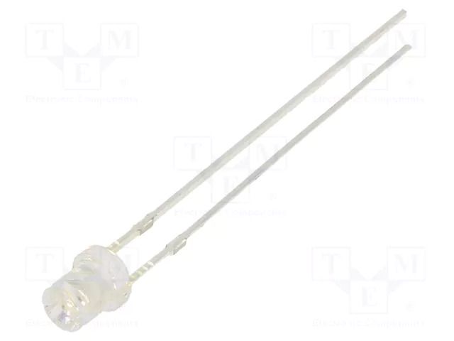 LED; UV; 140°; 20mA; P: 114mW; λd: 370÷380nm; 3÷3.8VDC; THT OPTOSUPPLY OSV2YL34E1A