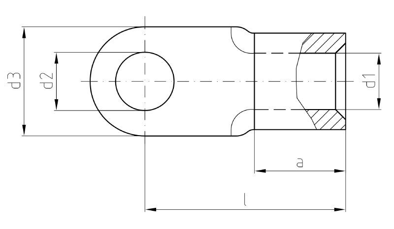 KQN-M10/-35 kilpa 35mm2 M10 neizoliuota, Weidmuller 1494190000 4050118303780