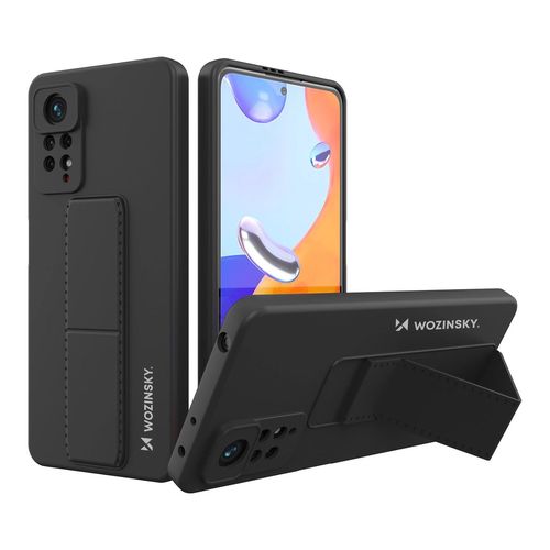 Wozinsky Kickstand Case Silicone Stand Cover for Xiaomi Redmi Note 11 Pro black, Wozinsky 5907769319792 5907769319792