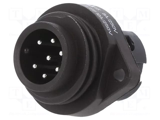 Connector: circular; 250V; 10A; PIN: 7; socket; male; screw terminal BINDER 09-4219-00-07