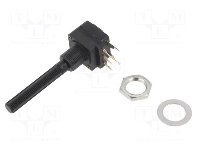 Potentiometer: shaft; 50kΩ; 200mW; THT; 6mm; plastic; mono; carbon PIHER PC16SH-50K-S