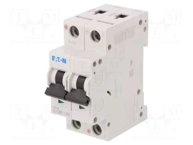 Circuit breaker; 250VDC; Inom: 40A; Poles: 2; Charact: C; 10kA; IP20 EATON ELECTRIC FAZ-C40/2-DC
