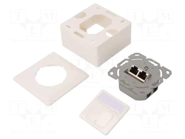 Connector: RJ45; socket; Cat: 6; Keystone; RJ45 socket x2; white LOGILINK LOG-NP0006A