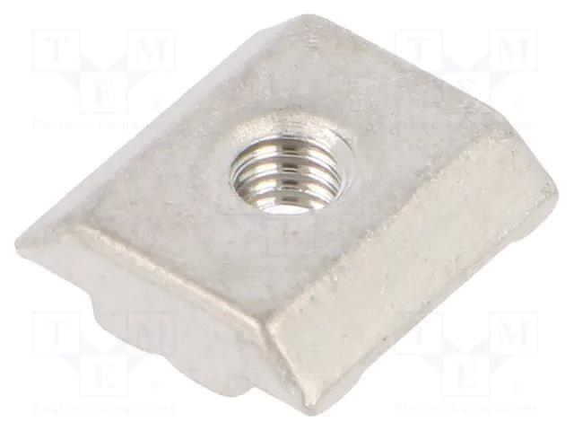 Nut; for profiles; Width of the groove: 6mm; stainless steel FATH FA-096484E