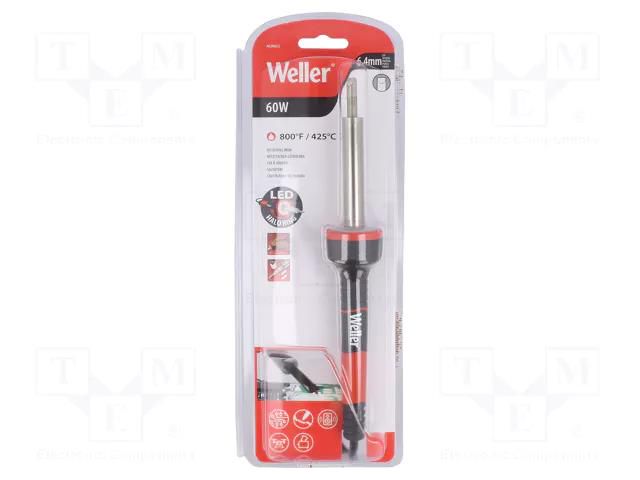 Soldering iron: with htg elem; Power: 60W; 230V; Illumin: LED WELLER WEL.WLIR6023C