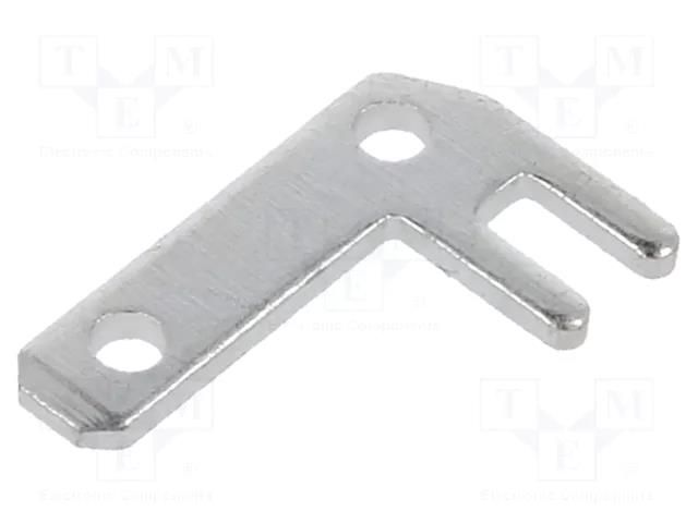 Terminal: flat; 2.8mm; 0.8mm; male; THT; brass; tinned; angled 90° VOGT 3789D08.68