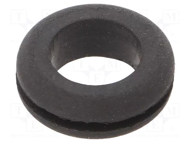 Grommet; Ømount.hole: 9.53mm; Øhole: 6.35mm; rubber; black KEYSTONE KEYS740