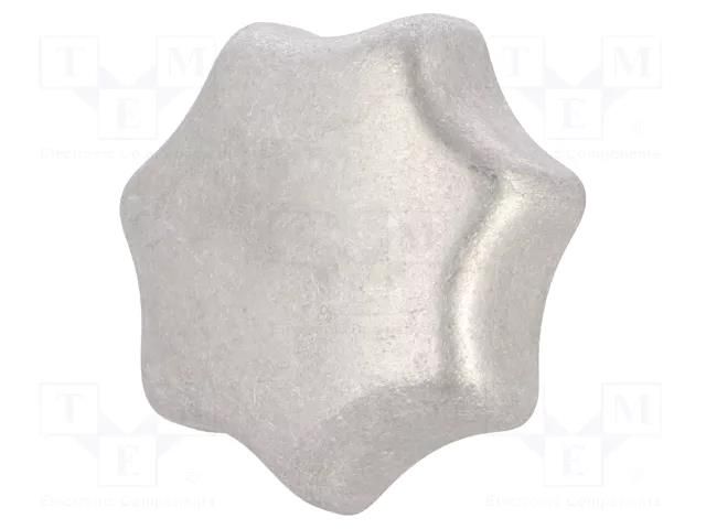 Knob; Ø: 63mm; Int.thread: M12; aluminium; DIN 6336; matt ELESA+GANTER DIN6336AL63-M12EMT