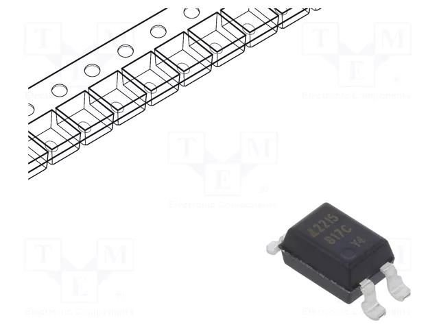Optocoupler; SMD; Ch: 1; OUT: transistor; Uinsul: 5kV; Uce: 35V; reel LITEON LTV817STA1C-V