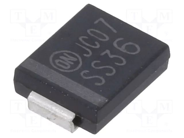 Diode: Schottky rectifying; SMC; SMD; 60V; 3A; reel,tape; 2.27W ONSEMI SS36-ONS