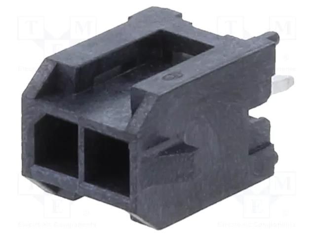 Connector: wire-board; socket; male; PIN: 2; Minitek® Pwr 3.0; THT AMPHENOL COMMUNICATIONS SOLUTIONS 10127721-021GLF