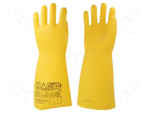 Electrically insulated gloves; Size: 9; 5kV SECURA ELSEC5/9