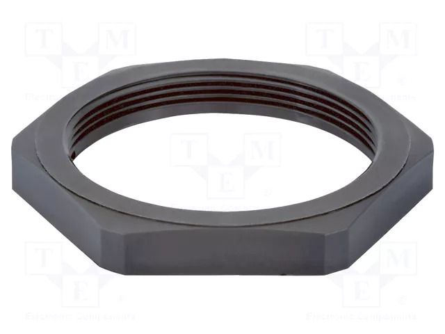 Nut; NPT1"; polyamide; UL94V-0; Thk: 7mm; Spanner: 40mm; black HUMMEL HUMMEL-1262100170