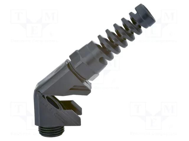 Cable gland; angular; NPT1/2"; IP68; polyamide; black; HSK-W-FLEX HUMMEL HUMMEL-1314120170