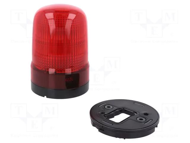 Signaller: lighting-sound; 10÷30VDC; LED; red; IP23; Ø100x146mm PATLITE SL10-M1KTB-R