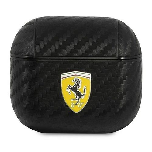 Ferrari FESA3CABK AirPods 3 cover black/black On Track PU Carbon, Ferrari 3666339009632 3666339009632