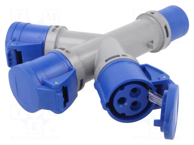 Connector: AC supply; splitter; male/female; 16A; 230VAC; IP44 PCE 9432000