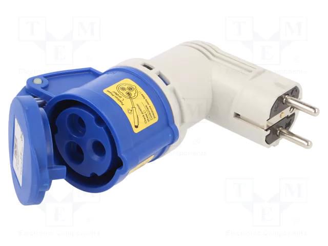 Connector: AC supply; adapter; male/female; 16A; 230VAC; IEC 60309 PCE 9434100