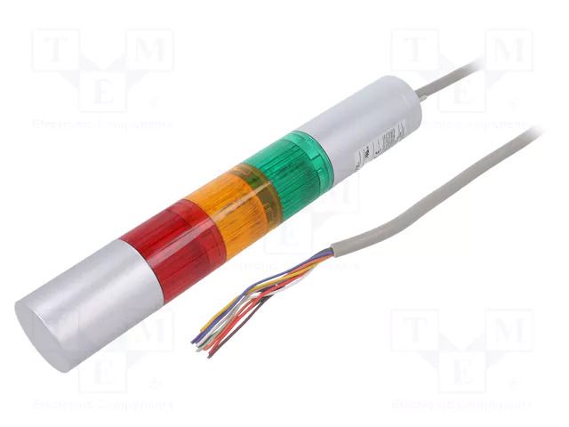 Signalling column; red/amber/green; LED; 24VDC; IP65; LR; ABS PATLITE LR4-302WJBU-RYG