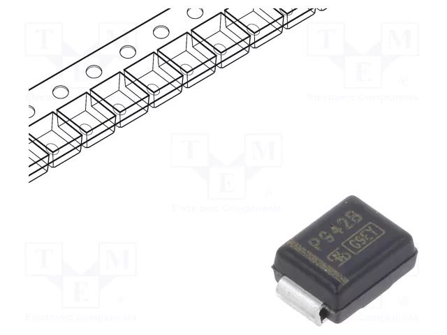 Diode: Zener; 3W; 51V; 29mA; SMD; reel,tape; SMB; single diode TAIWAN SEMICONDUCTOR 1PGSMB5942