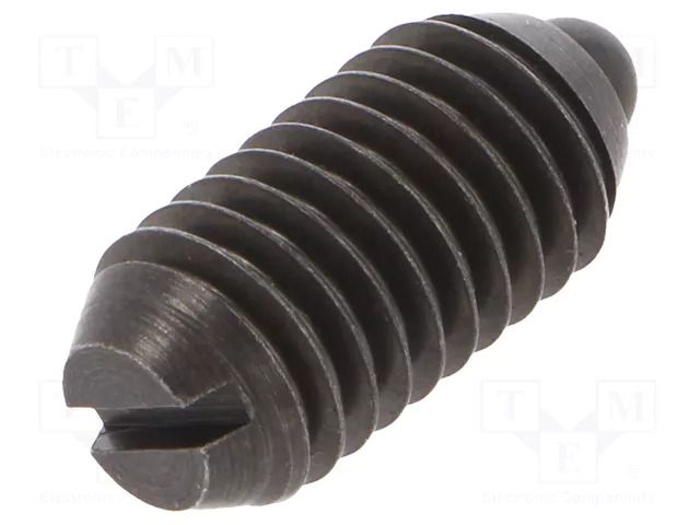 Ball latch; steel; Thread: M8; 16mm; F1: 16N; F2: 33N; Cut: slotted ELESA+GANTER GN615.1-M8-B