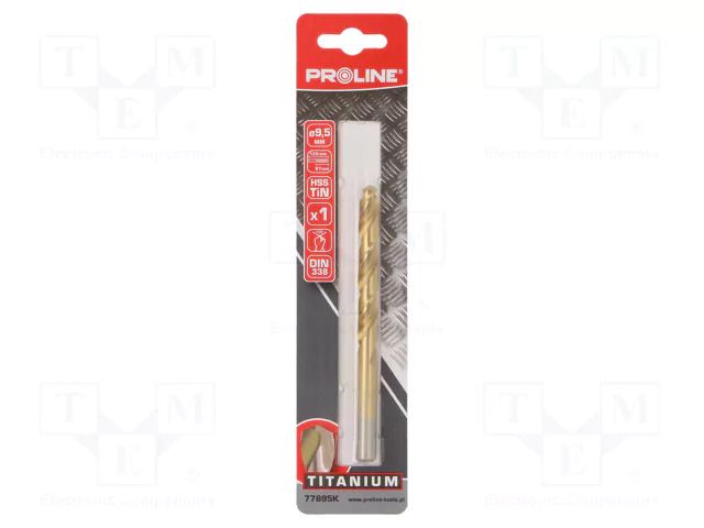 Drill bit; for metal; Ø: 9.5mm; Features: grind blade; blister PROLINE PRE-77895K