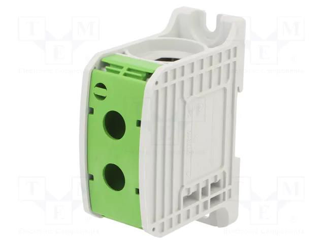 Splice terminal: rail; 185mm2; ways: 1; terminals: 2; green; STB SIMET STB185GR