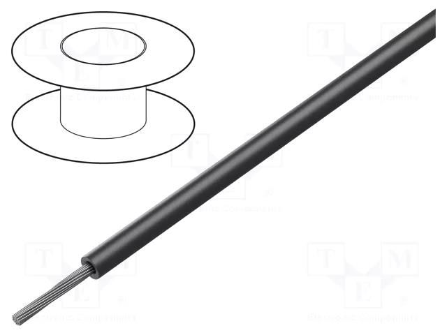 Wire; stranded; Cu; 16AWG; TFE; black; 600V; 30m; 1x16AWG; 100ft BELDEN 83010.010100
