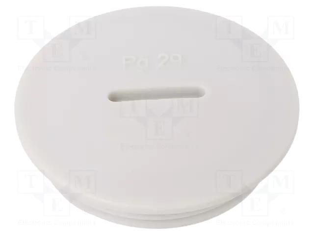 Stopper; PG29; IP56; polyamide; light grey; Thread: PG; 8mm BM GROUP BM4602
