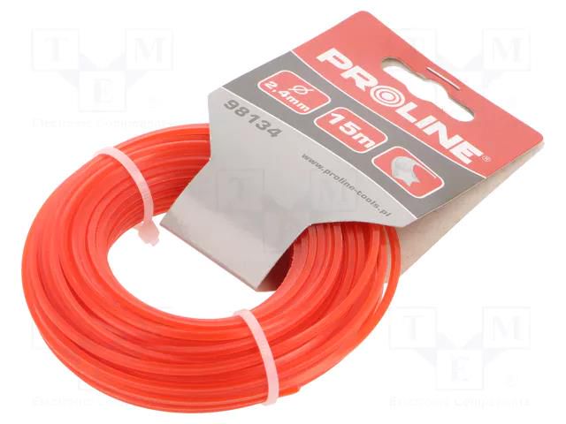 Trimmer line; L: 15m; polyamide; star; Size: 2.4mm PROLINE PRE-98134