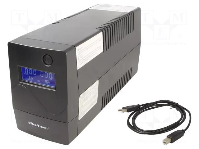 Power supply: UPS; 240W; 450VA; 230V; 286x100x144mm; 4.5Ah; 4÷6h QOLTEC QOLTEC-53977