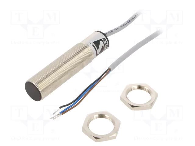 Sensor: inductive; OUT: NPN / NO; 0÷8mm; 10÷30VDC; M18; 5m; IP67 SELS PCID-8ZNW-5M