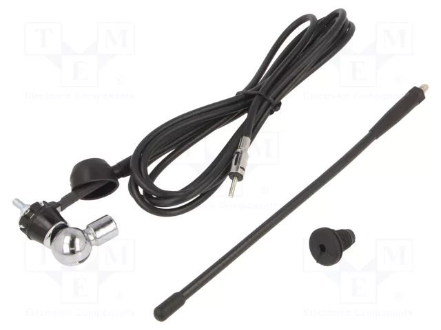 Antenna; automotive; 240mm; AM,FM; universal; rubber mast; 2.5m MTA 7667012
