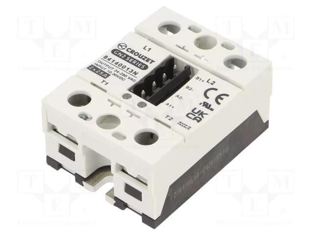 Relay: solid state; Ucntrl: 10÷30VDC; 25A; 24÷280VAC; GN2; 1-phase CROUZET 84140013N