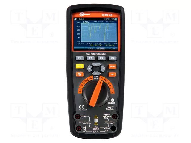 Digital multimeter; Bluetooth; colour,LCD; 320x240; True RMS SONEL CMM-60