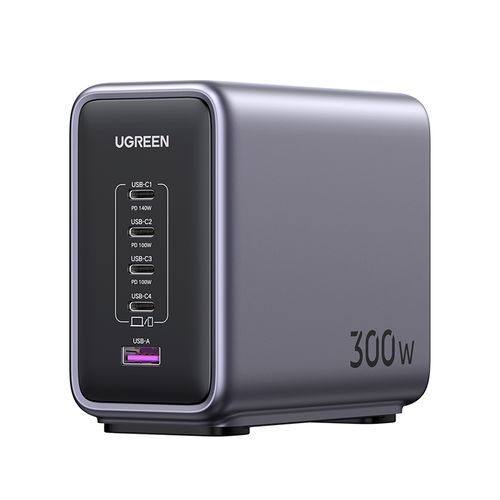 Desktop Fast Charger Nexode 300W USB-A + 4xUSB-C QC4.0+ PD3.1, Black UGREEN/90903B