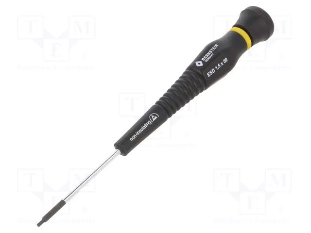 Screwdriver: precision; hex key; HEX 1.5mm; Blade length: 50mm BERNSTEIN BRN-6-634