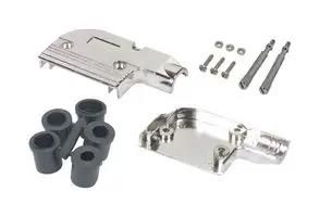 D SUB BACKSHELL, 90 DEG, DB, ZINC ALLOY SDRA25AG