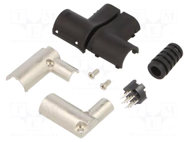 Connector: circular; plug; HR12; male; PIN: 8; friction lock; tinned HIROSE HR212-10LP-8P-41