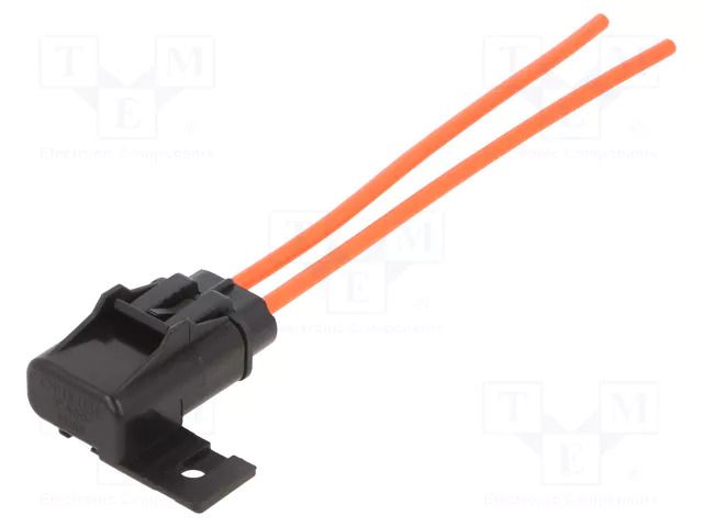 Fuse holder; 19mm; 30A; Leads: cables; 32V; Wire colour: orange OPTIFUSE LPR-05B-12OR