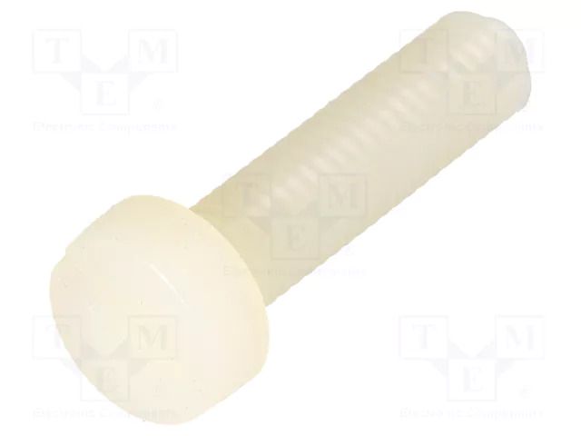 Screw; M5x20; 0.8; Head: cheese head; slotted; 1.3mm; polyamide DREMEC DR8G201M5X20