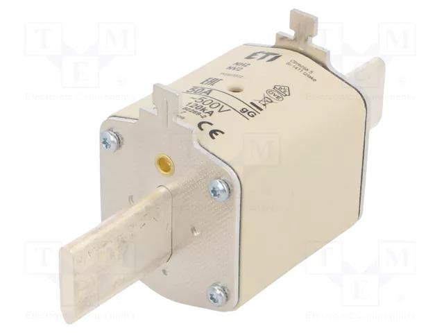 Fuse: fuse; 50A; 500VAC; gG; ceramic,industrial; NH2; WT-NH ETI POLAM 004185237