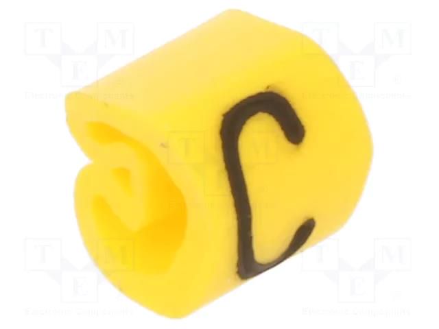 Markers; Marking: C; 1.3÷3mm; PVC; yellow; -30÷80°C; leaded; CLI C WEIDMÜLLER WM-0252111641