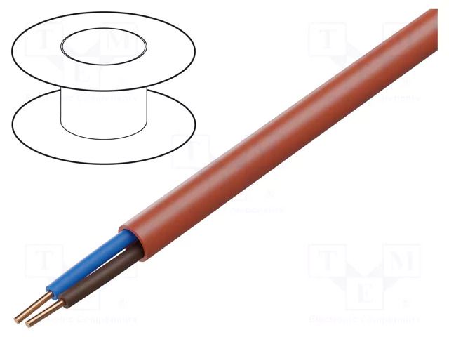 Wire: mains; HDGs, HDGsżo FE180/PH120/E90; 2x1mm2; Colour: red BITNER BITNER-B52000