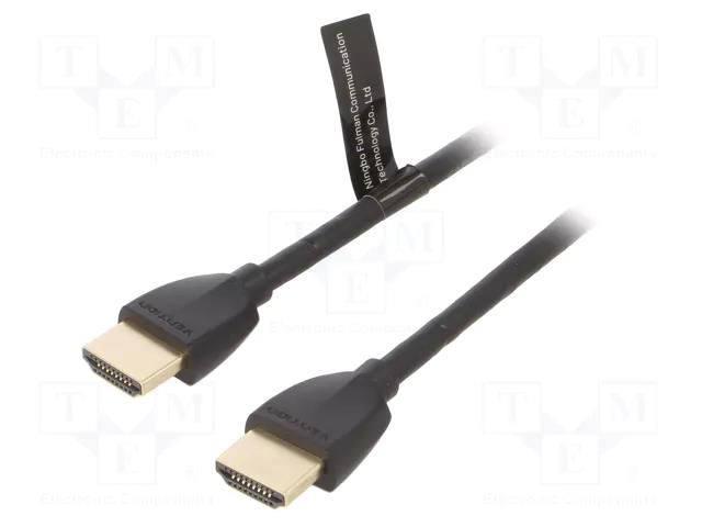 Cable; HDMI plug,both sides; PVC; 3m; black; HDMI 2.0; 32AWG VENTION AAIBI