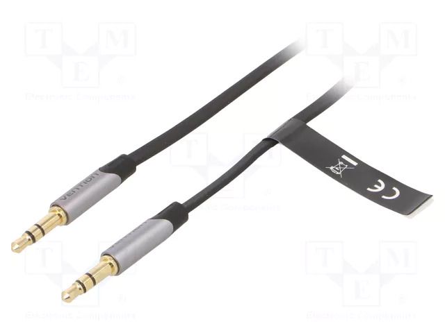 Cable; Jack 3.5mm 3pin plug,both sides; 1m; Plating: gold-plated VENTION BAPHF