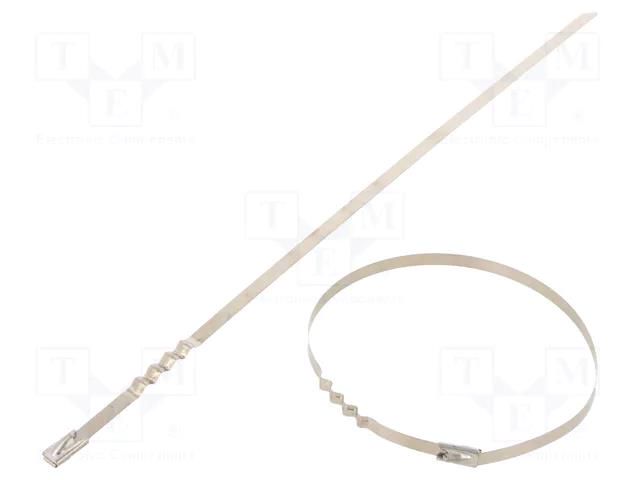Cable tie; L: 260mm; W: 4.6mm; acid resistant steel AISI 316; 445N RAYCHEM RPG BUZ46-260