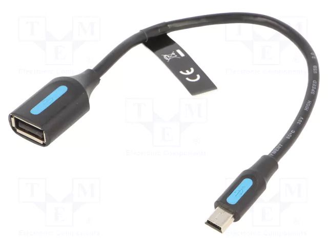 Cable; USB 2.0; USB A socket,USB B mini plug; nickel plated VENTION CCTBB