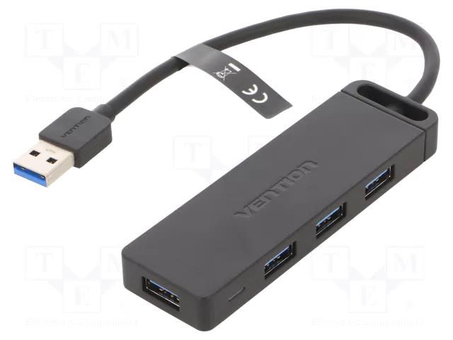 Hub USB; USB A socket x4,USB A plug,USB B micro socket; PnP VENTION CHLBB